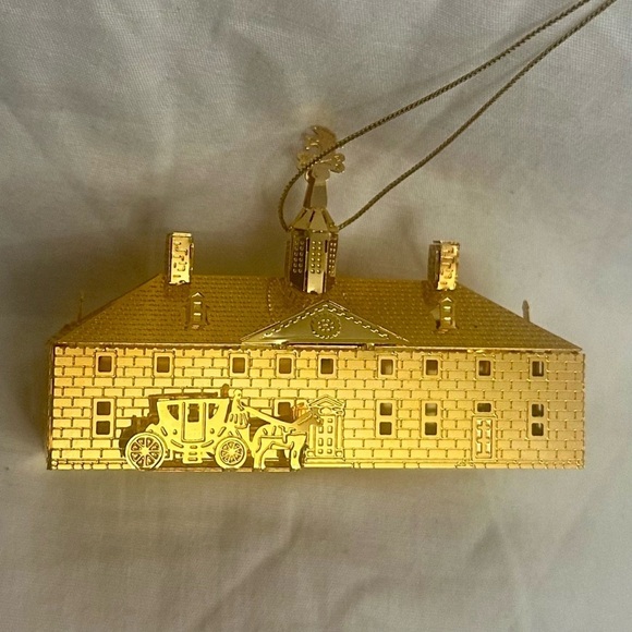 Mount Vernon Other - Vintage ‘99 Mt Vernon Washington Mansion 3D Brass Christmas Ornament Collectible